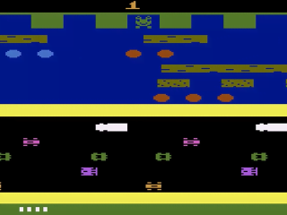 Frogger title screen for Atari 2600